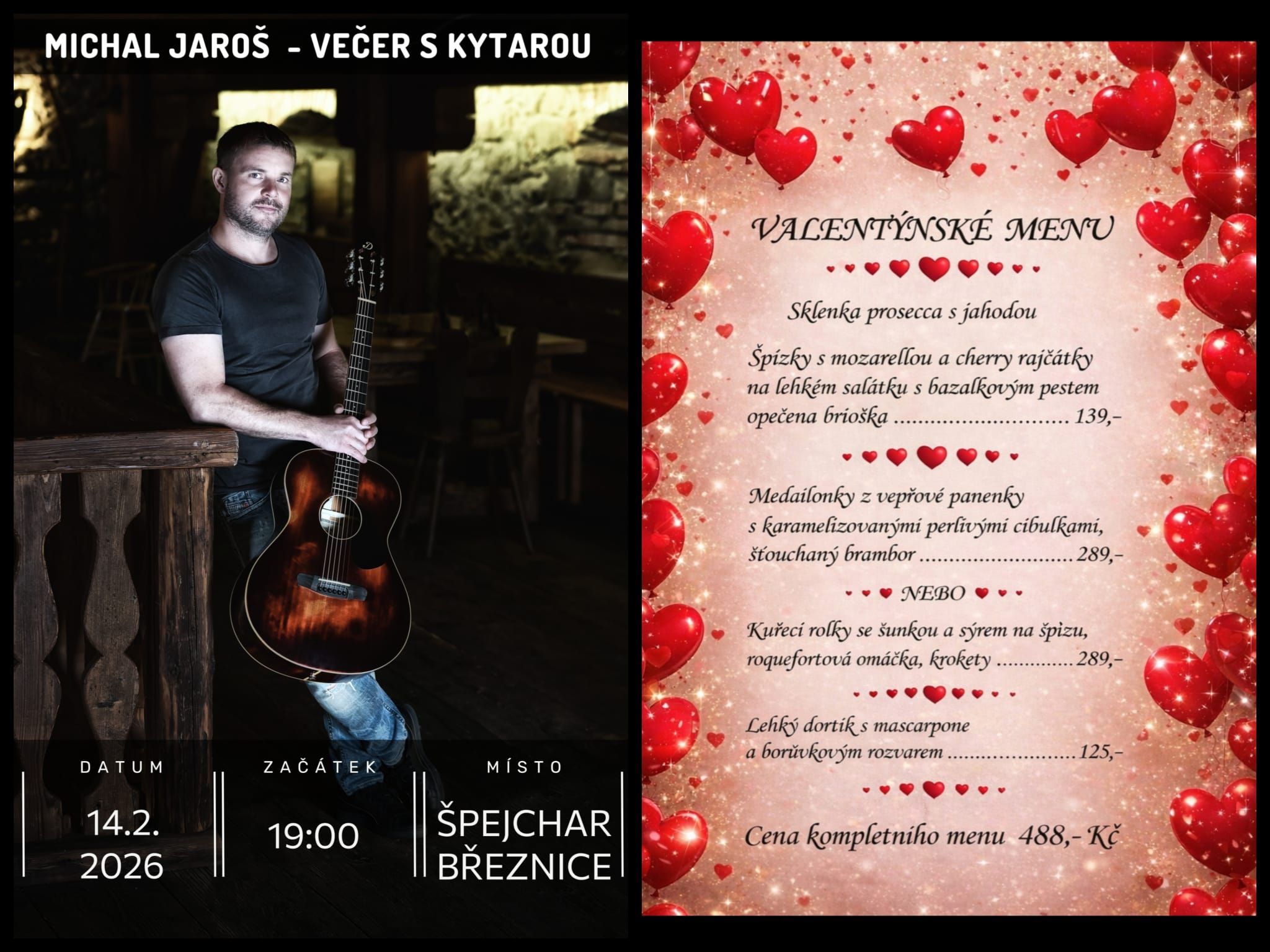 Valentýnský večer s kytarou 14.02.2026
